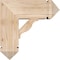 Ekena Millwork Funston Arts and Crafts Smooth Bracket w/ Offset Brace, Douglas Fir, 7 1/2"W x 18"D x 18"H BKT0806X18X18FST03SDF - alternate 4